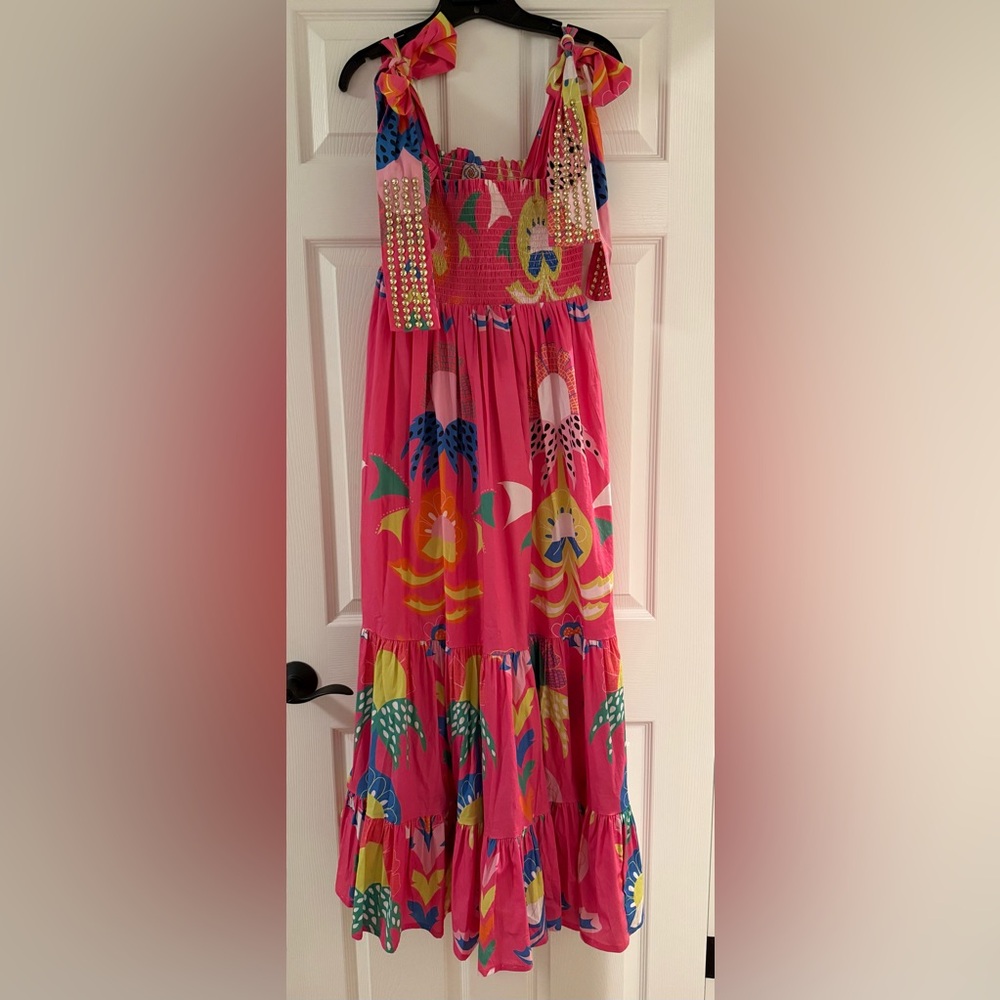 Colorful Tropical Maxi Dress